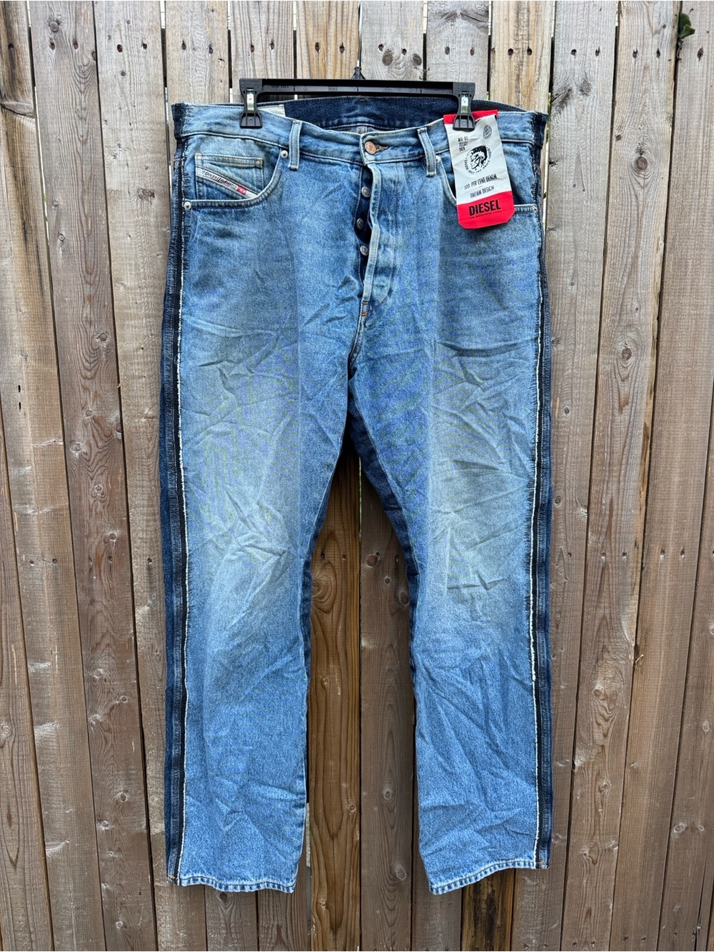 Diesel D macs Men’s Two-Tone Straight Jeans NWT